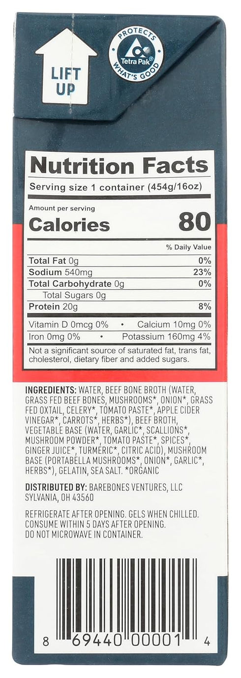 16 Oz Bare Bones, Broth Bone Beef Classic, Fl