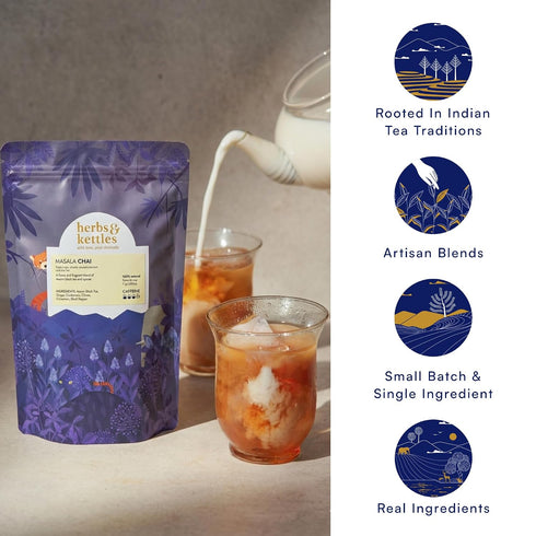 7 oz (200 Herbs & Kettles Refill - Masala Chai g) | Single-Origin Assam Black Tea with Ginger, Cardamom, Cinnamon