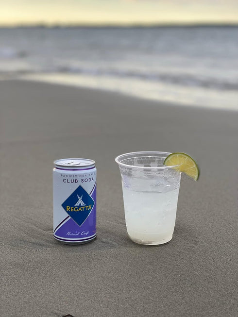 7.5oz, 24 Pacific Sea Salt Club Soda, Regatta Craft Mixers, Zero Calorie, Premium Cocktail Mixer, Case of Sleek Mini