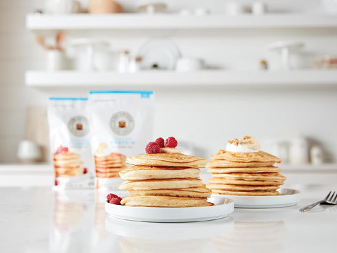 12 Oz (Pack 6) King Arthur Flour Gluten Free Protein Pancake Mix, Non-GMO Project Verified, No Sugar Added, Non-Dairy