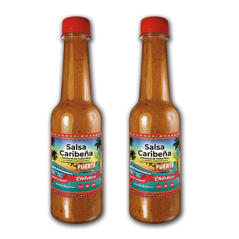Chiletico Caribbean Hot Sauce, Strong Heat Level Handcrafted from Costa Rica with
