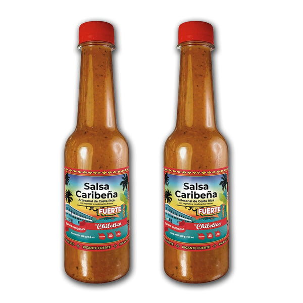 Chiletico Caribbean Hot Sauce, Strong Heat Level Handcrafted from Costa Rica with