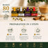 Balboa 80 4 Set Chai Kit by Spices Servings Premium Flavors Caffeine-Free & Sugar-Free Natural Masala Chai Powder