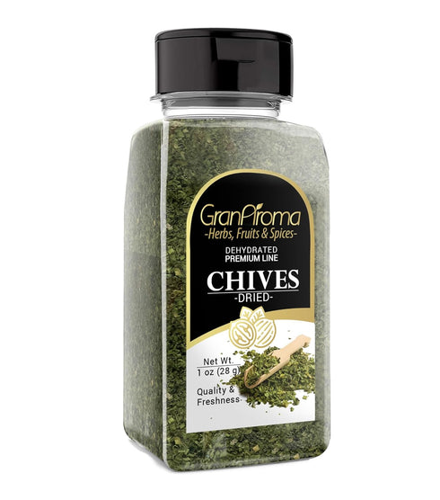 GranAroma Dried Chives, 1 oz, Potatoes & Salads, Subtle Flavor, Versatile Ingredient