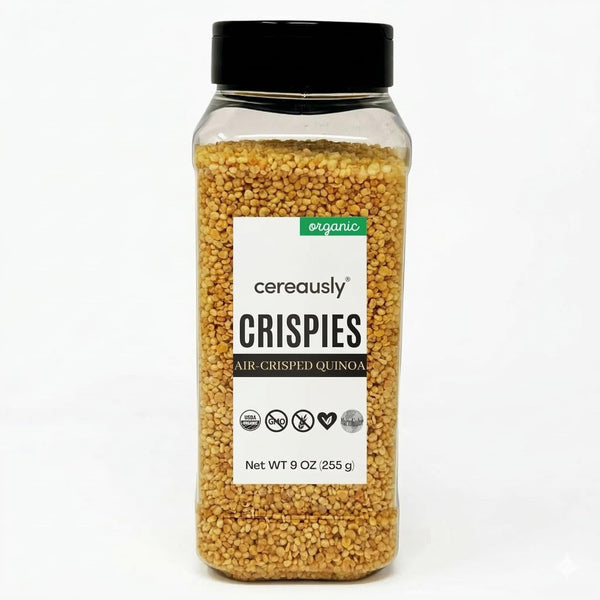 Cereausly Organic Quinoa Crispies Puffed Quinoa Superfood Crunch Ancient Grain Cereal & Yogurt