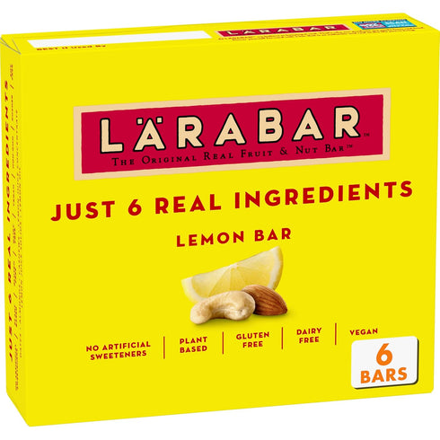 Larabar Lemon Bar Fruit and Nut Bars, Gluten Free and Vegan, 9.6