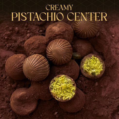4.24 oz BEEMAX Dubai Style Chocolate Truffles, Made with Premium Milk, Pistachio Cream & Crunchy Kadaifi, Middle