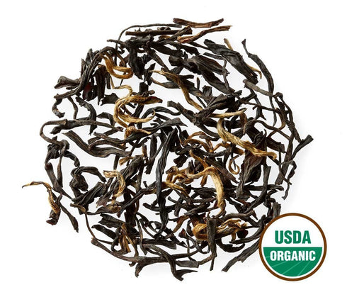 Golden Moon Tea Organic Golden Monkey Black Tea, Loose Leaf, Non-GMO - Travel Tin (28 Servings)