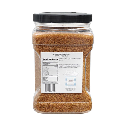 4 Demerara Sugar, Pound Grip Jar, Hampton Distribution
