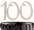 100 Years Birthday Cake Topper, Crystal Rhinestone 100th Wedding Anniversary or 100 Years Old Party Decoration Gold