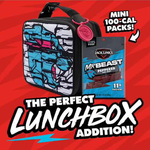 11g 100% 10 Count Jack Links x MrBeast Beef Jerky, Peppered Beef Jerky, As Seen on Beast Games, Protein, Made with Real