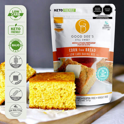 Good Dee’s Corn Bread Baking Mix - Grain Free, Sugar Free, Gluten Free, 7.5 Oz