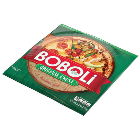 Boboli 12" 12.6 oz Original Pizza Crust, Ready-made Plain Cooked Pizza Dough, Bag