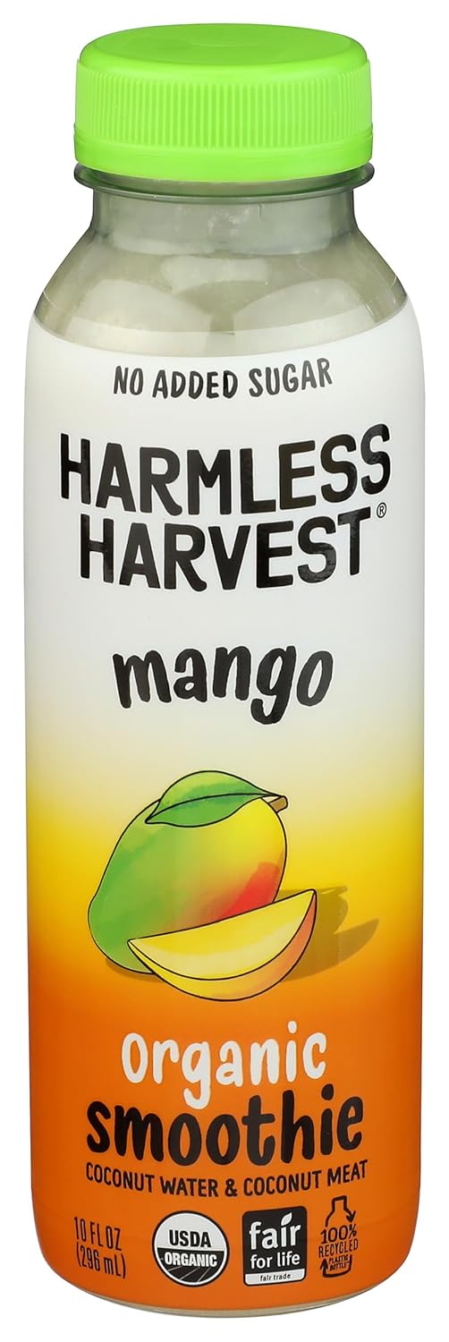 Harmless Harvest, Organic Mango Coconut Smoothie, 10 Fl Oz Bottle