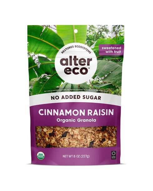 Alter Eco Cinnamon Raisin Granola, Healthy, Organic Breakfast & Snack, Naturally Sweetened