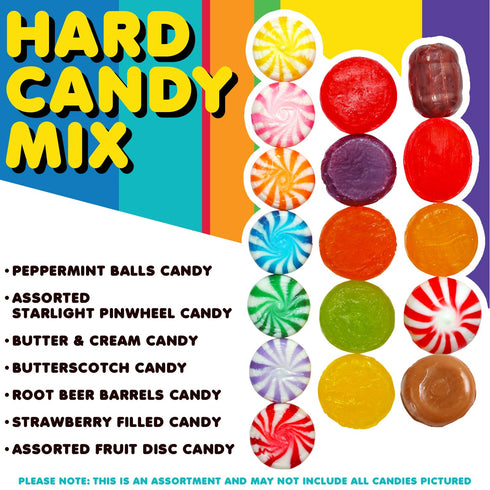 10 lb 740 Dooboe Bulk Hard Candy Mix Approx. Pieces - Individually Wrapped Assorted Hard Candies for Candy Bowls