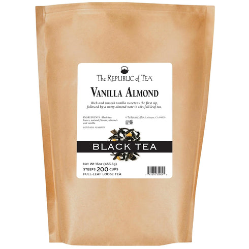 The Republic of Tea Vanilla Almond Full-Leaf Loose Black Tea 1 lb