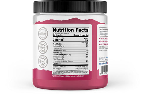(8 oz) 38 Nutricost Pantry Dragon Fruit Powder - Pitaya, Dried Dragon Fruit Juice Powder for Smoothies, Drinks