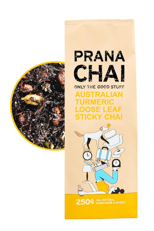 Prana Chai TURMERIC Blend 250 g - All-Natural, No Sugars, No Syrups, No Preservatives