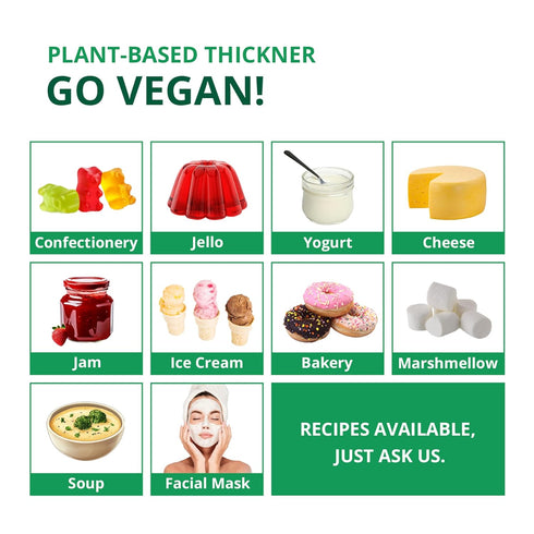 LIVING JIN Agar Agar Powder, 4 oz., Kosher, Plant-Based Gelatin Powder, Vegan