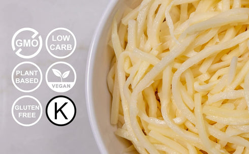 8 Oz (Pack 3) Kitchen & Love Hearts of Palm Linguine, Low Carb, Low Calories, Plant Based, Non GMO, Gluten Free Pasta
