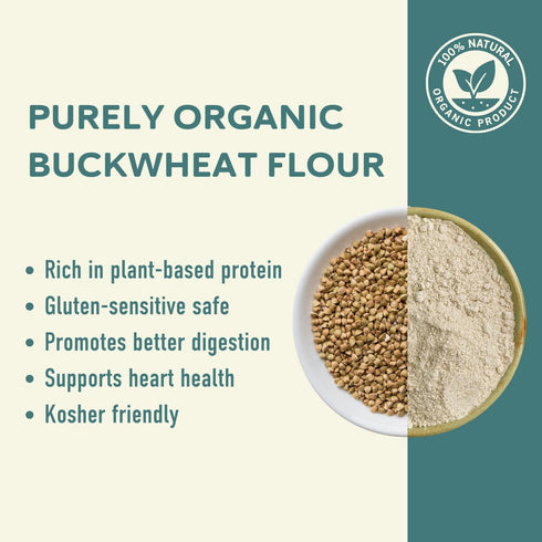 5 lbs Fairhaven Mill Organic Buckwheat Flour - Whole Grain, Naturally Gluten-Free and USDA Organic Certified - Perfect