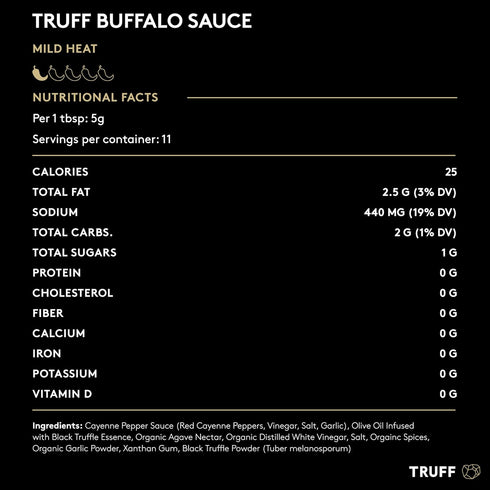 TRUFF Buffalo Sauce, Gourmet Hot Sauce with Red Cayenne Peppers, 6 oz Unique Flavor Experience