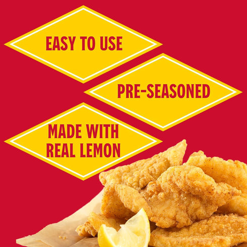 10 oz (Pack 3) Louisiana Fish Fry Products New Orleans Style Lemon Fish Fry