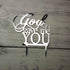 God Gave Me You Wedding Cake Topper for Wedding/Engagement/Marriage Party Decorations, Mirror Silvery Acrylic
