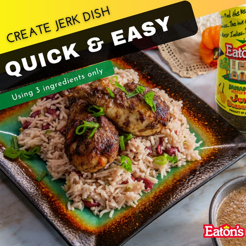 Eaton's Authentic Jamaican Jerk Seasoning - Easy to Use, Spicy, and Flavorful Caribbean Jerk Seasoning, BBQ Rub, Grilled Chicken Seasoning or Marinade with Jerk Cooking Recipe eBook (Scotch Bonnet)