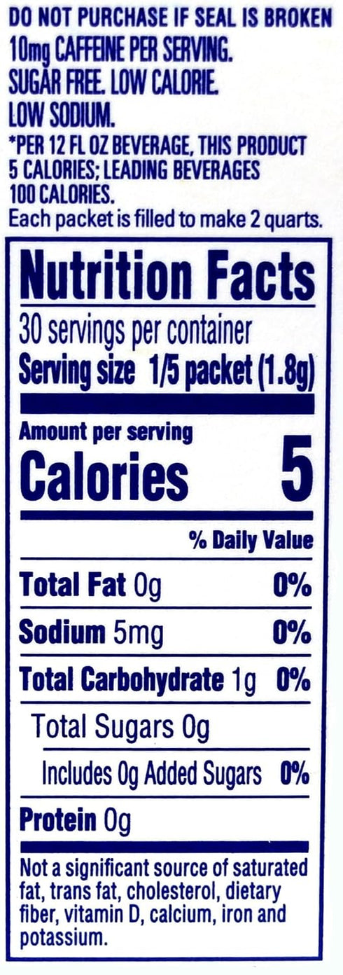 12-Quart 1.6-Ounce (Pack 7) Crystal Light Raspberry Iced Tea Drink Mix, Canister