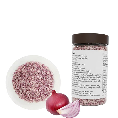 UpBots 3.52 oz. Freeze-dried red onion a fresh red onion substitute, cooking seasoning, salad ingredient, soup