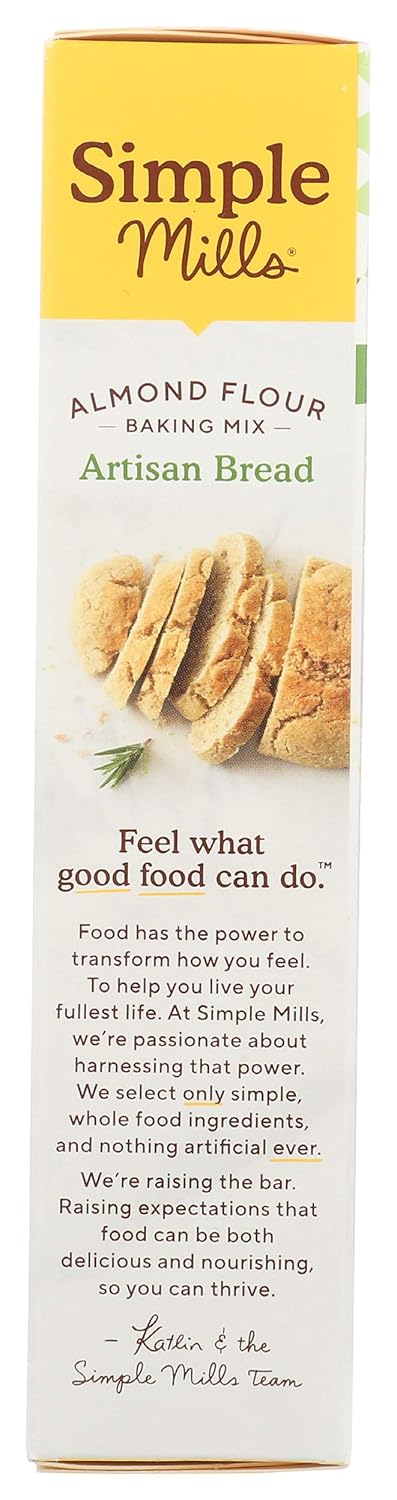 Simple Mills Almond Flour Baking Mix, Artisan Bread Mix, Gluten Free, Plant Based, Paleo Friendly, 10.4 Ounce