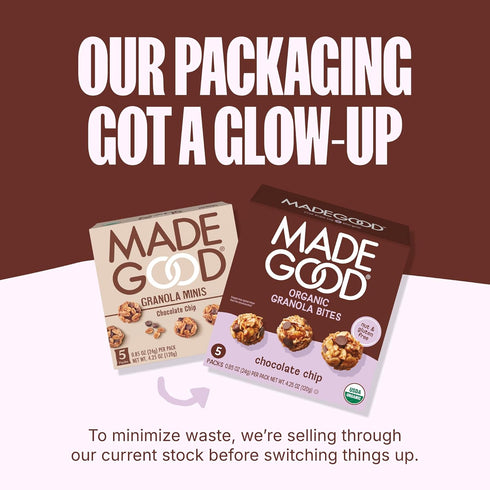 5ct 0.85oz MadeGood Organic Chocolate Chip Granola Bites, x