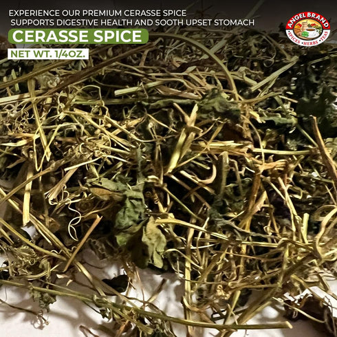 0.25 0z Pack 3 Angel Brand Dried Cerasse Leaves Pouch of - Melon Bitter Leaf Spice Derived from Melon Plant - Provides