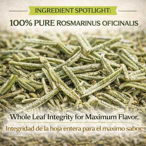 4 oz (113g) Romero Dried Rosemary Leaves Premium Whole Herbs for Cooking & Tea All-Natural, Non-GMO, Gluten-Free Hoja