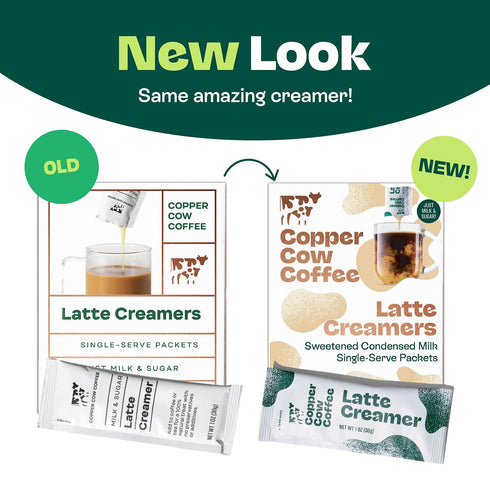 (8 pack) Packets Copper Cow Coffee Sweetened Condensed Milk Coffee Creamer Singles | Vietnamese Inspired Coffee