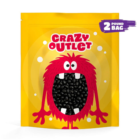 2 Pack Black Licorice Jelly Beans - Pound - Old Fashioned Candy - Bulk Jelly Beans for Buffets, Gift Baskets
