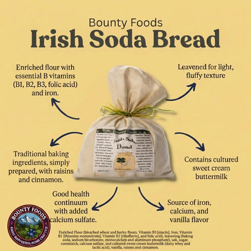 Bounty Foods 23 oz 2 Pack Irish Soda Bread Mix Handcrafted in Montana, Traditional Recipe, Rustic Artisan Quick Bread