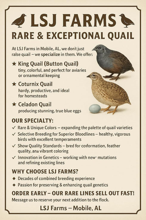 Generic 6+ 6 Fertile Quail Hatching Eggs Button Quail Hatching Eggs Mixed Varieties Farm Fresh & High Hatch Rate LSJ