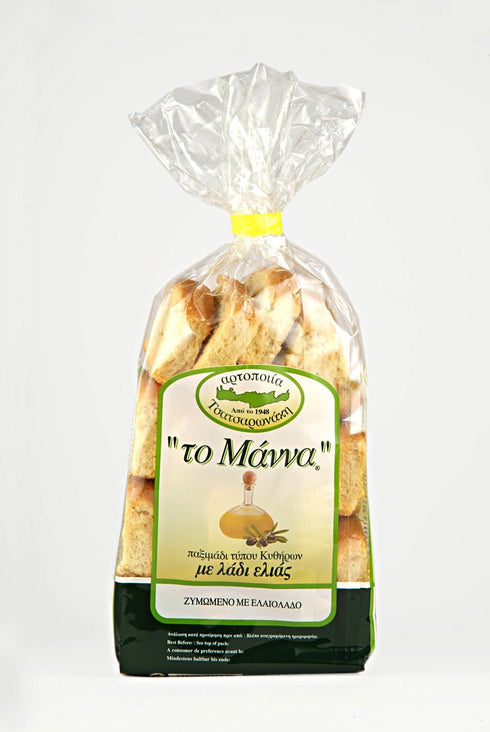 tsatsaronaki 500gr 21.16 Oz Whet Rusks with Olive Oil the manna (Kythirian Type)
