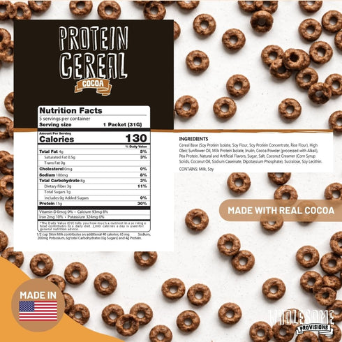 15g 5g 5 Packages Protein Cereal, Low Carb Cereal, High Protein Cereal, Protein, Net Carbs, High Performance Cereal