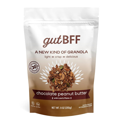 gutBFF Low Sugar Granola Gluten Free Healthy Granola with Lions Mane Mushroom &
