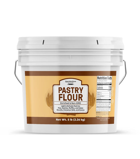 Unpretentious Pastry Flour, Non-GMO, Great For Flaky Pastries, Pies, Muffins, Biscuits (5