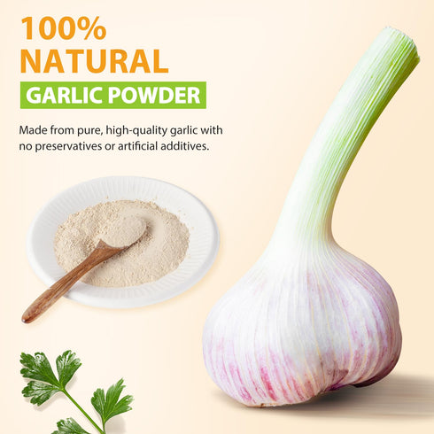 22 Ounce(624 Soeos Garlic Powder g), Garlic Powder Seasoning, Additive Free, Non-GMO, Garlic Seasoning for Flavor