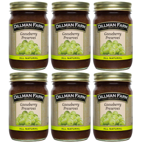 Dillman Farm All Natural Gooseberry Preserves - Gluten-Free, Non-GMO, Vegan, Kosher, Eco-Friendly,