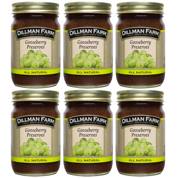 Dillman Farm All Natural Gooseberry Preserves - Gluten-Free, Non-GMO, Vegan, Kosher, Eco-Friendly,