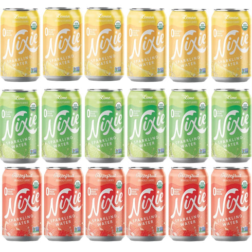 Nixie Sparkling Water Variety Pack Tea-Inspired Fruit Flavors (18 Pack, 6 Pomegranate