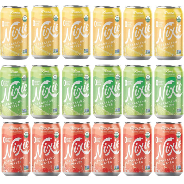 Nixie Sparkling Water Variety Pack Tea-Inspired Fruit Flavors (18 Pack, 6 Pomegranate