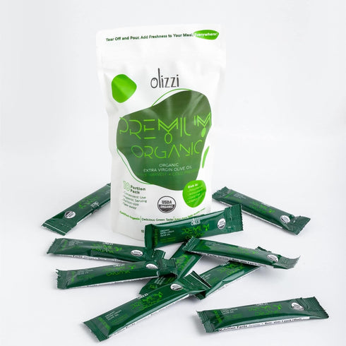 Packets 10 Packs (0.34 Oz Olive Oil - Olizzi Premium Organic Extra Virgin, New Harvest, Award Winning, Early Harvest